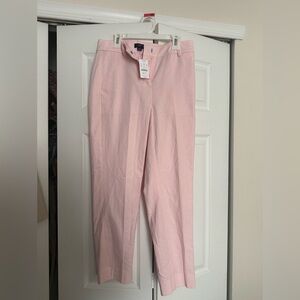 J. Crew light pink linen tapered pants